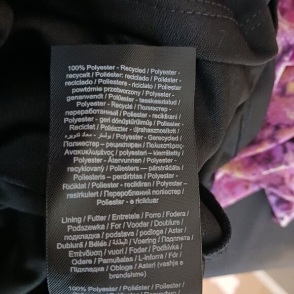 NEW VERO‎ MODA Britt Ruffle Long Sleeve Dress in Black/Purple Multi, Size M - Picture 10 of 14